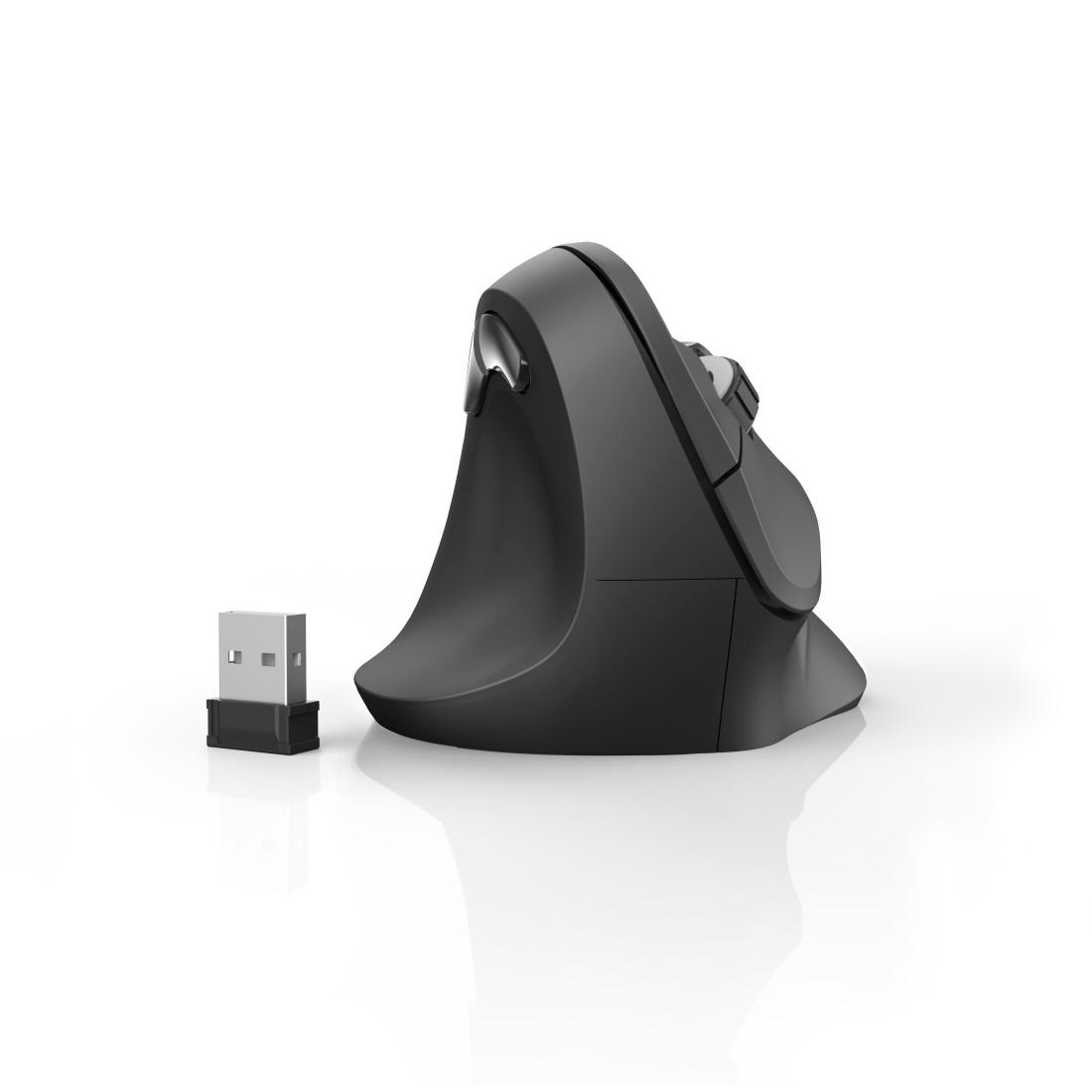 182697 Hama 6 Button Wireless Ergonomic Optical Mouse Black