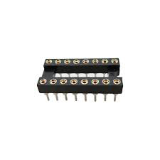 RS PRO, RS PRO 2.54 mm Pitch Vertical 16 Way, Through Hole Turned Pin Closed Frame DIL Socket, 3A