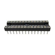 RS PRO, RS PRO 2.54 mm Pitch Vertical 28 Way, Through Hole Turned Pin Closed Frame DIL Socket, 3A