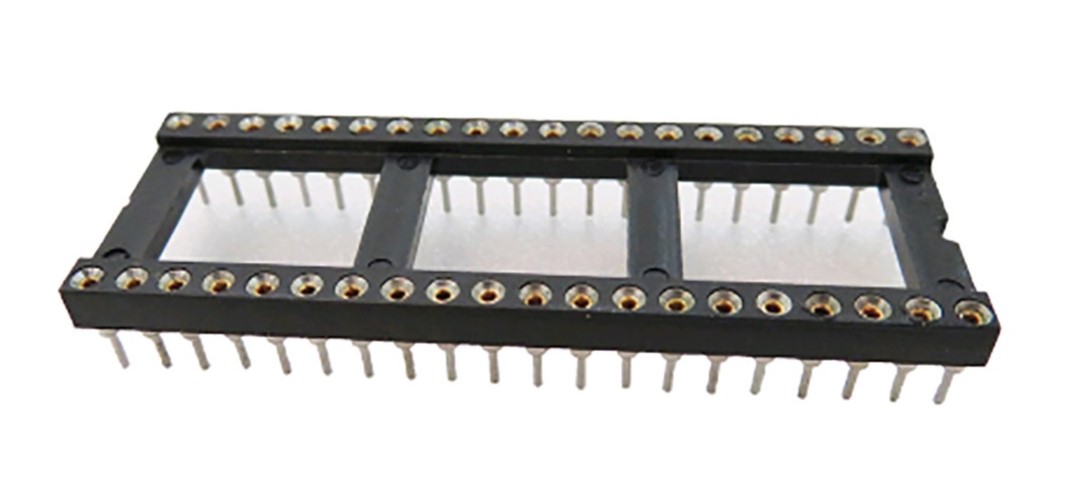 RS PRO 2.54 mm Pitch Vertical 40 Way, Through Hole Turned Pin Closed Frame DIL Socket, 3A