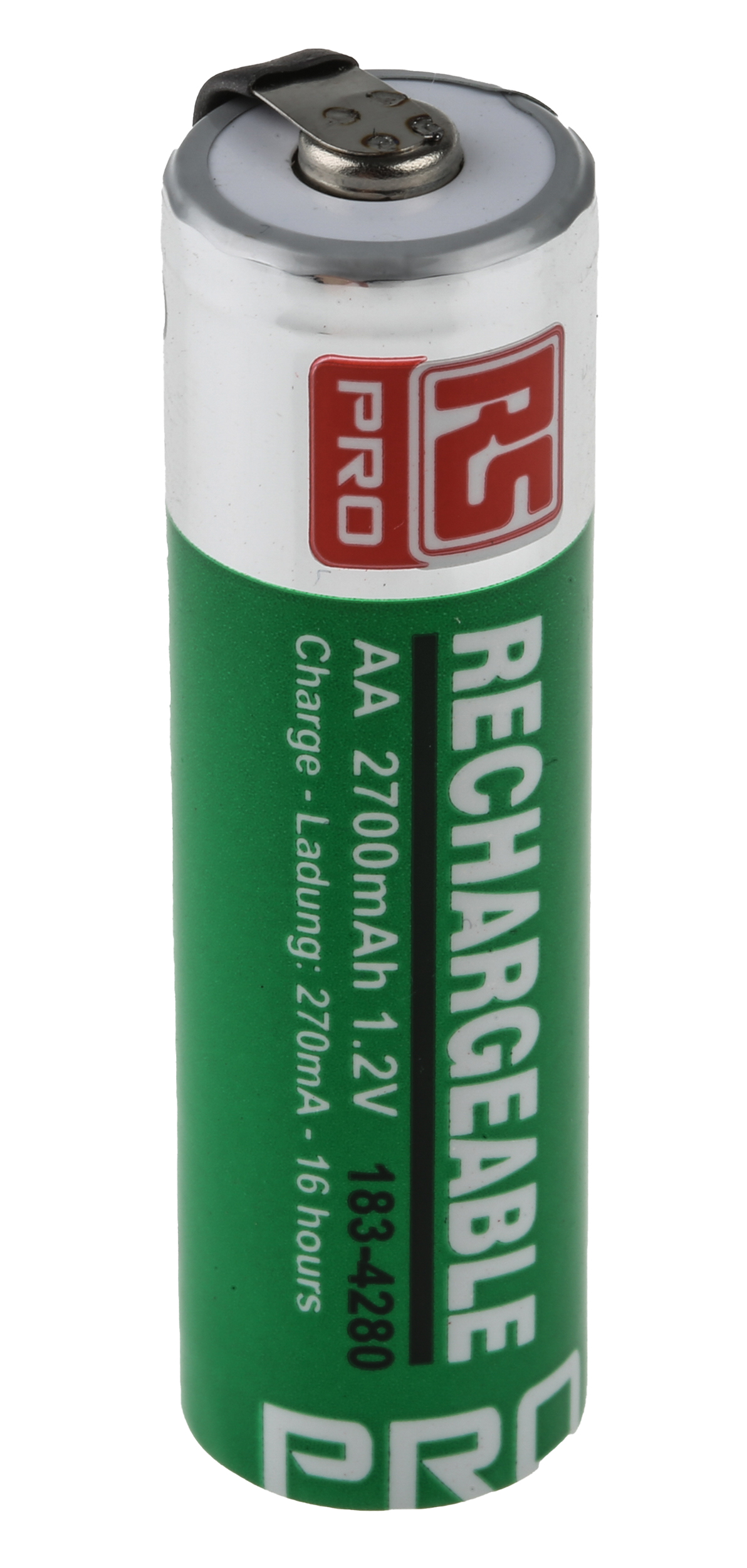 RS PRO RS PRO AA Nickel Metal Hydride Rechargeable AA Battery, 2.7 Ah, 1.2 V - Pack of 1
