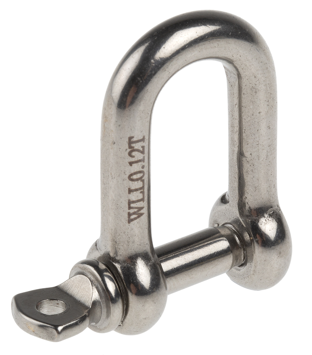 RS PRO D-Shackle Stainless Steel, 120 kg