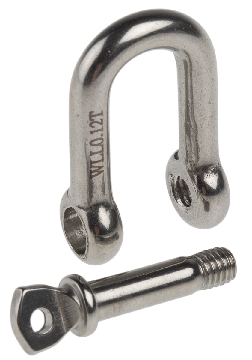 183-5914 RS PRO D-Shackle Stainless Steel, 120 kg