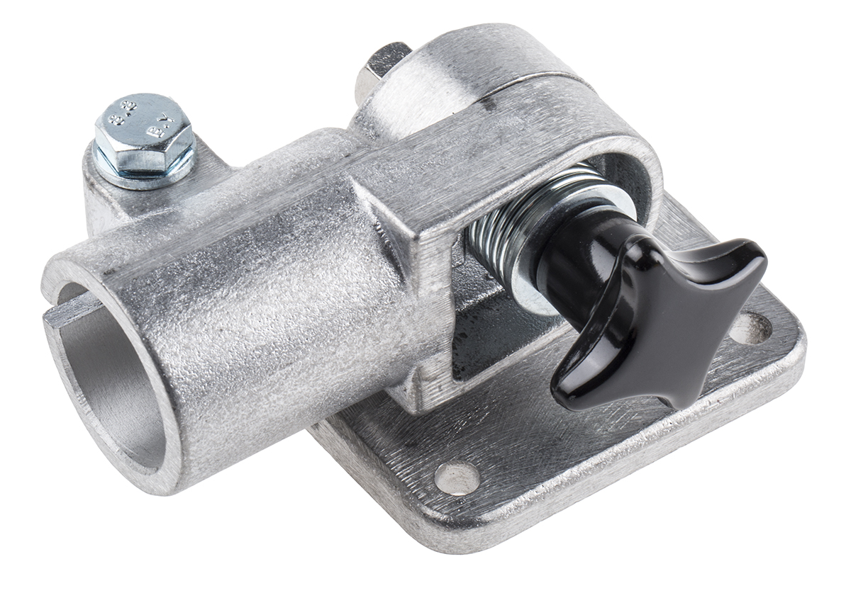 183000070200 Rose+Krieger M10 Hinge Clamp, Connecting Component, Strut Profile 30 mm, Round Tube Size 30.1 mm