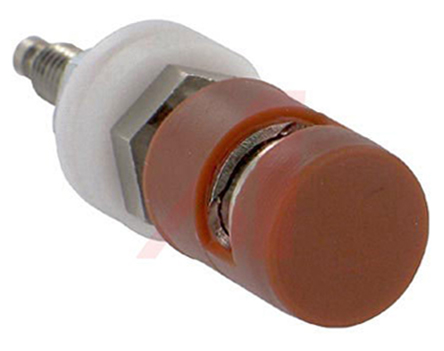 Abbatron, Red Binding Post With Brass Contacts and Nickel Plated
