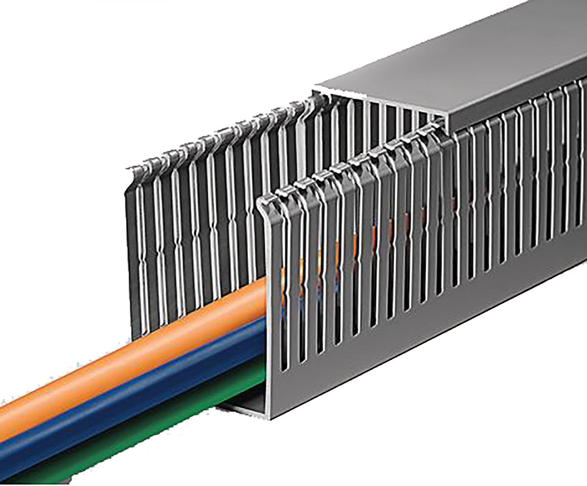 HellermannTyton HTWD-PN Grey - Wide Slot, W25mm x D40 mm, L2 m, Polyvinyl Chloride