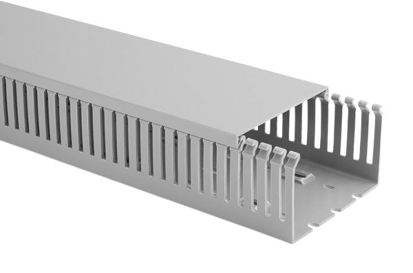 HellermannTyton HTWD-PN Grey - Open Slot, W40mm x D100 mm, L2 m, Polyvinyl Chloride