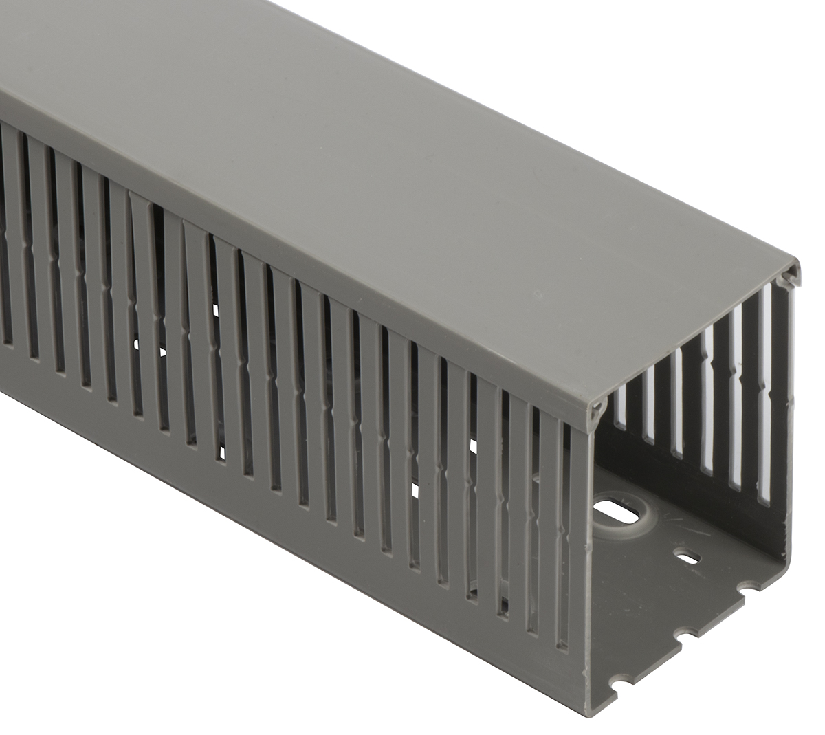 HellermannTyton HTWD-PN Grey - Wide Slot, W80mm x D100 mm, L2 m, Polyvinyl Chloride