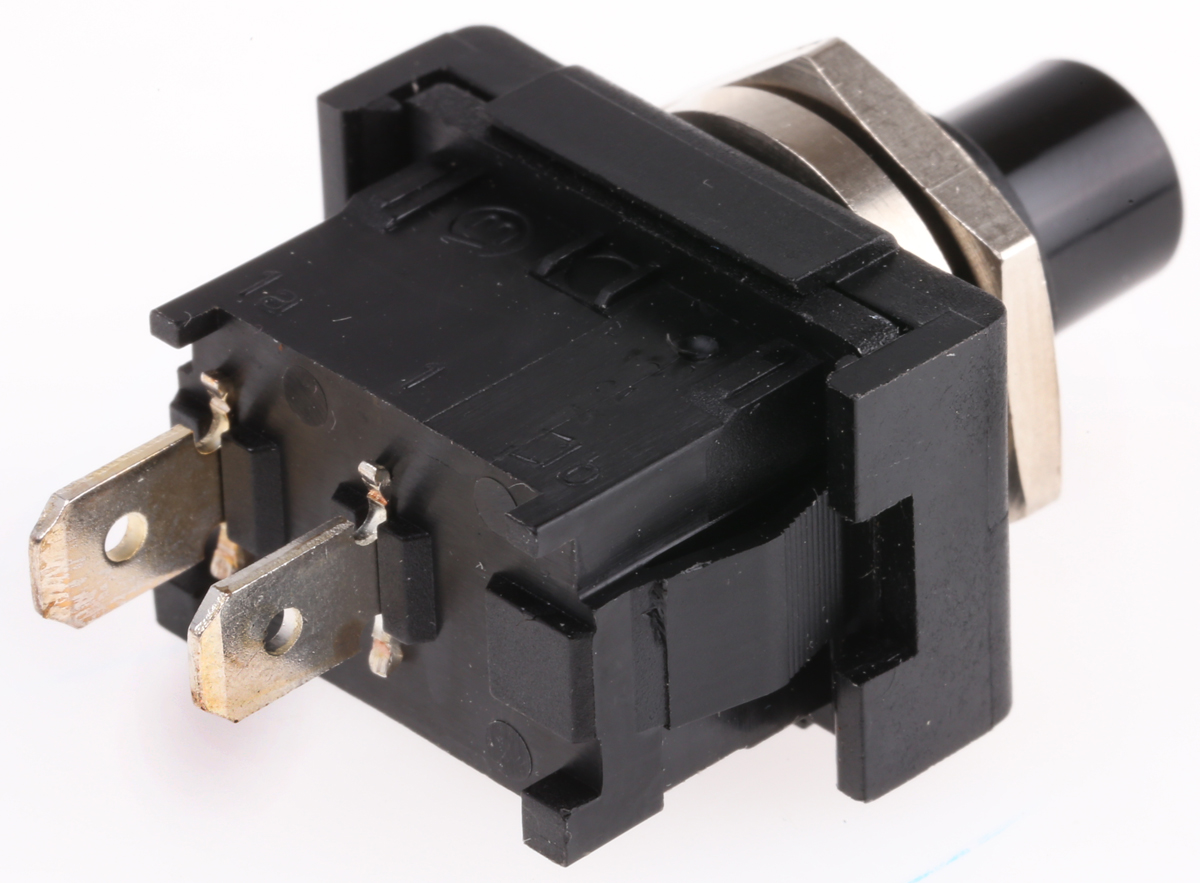 18411101 Marquardt Push Button Switch, Latching, Panel, 16.6 x 23.9 mm Cutout, SPST, IP40, 12 V dc 250 V ac