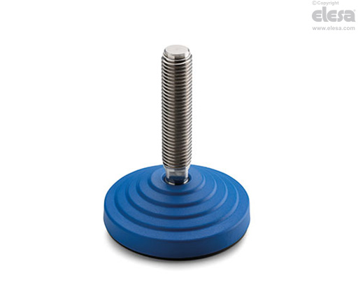 Elesa M16 80 mm Dia. Feet, Fibreglass Reinforced Polyamide Based (PA) Technopolymer, 16000 N Static Load Capacity 0 °