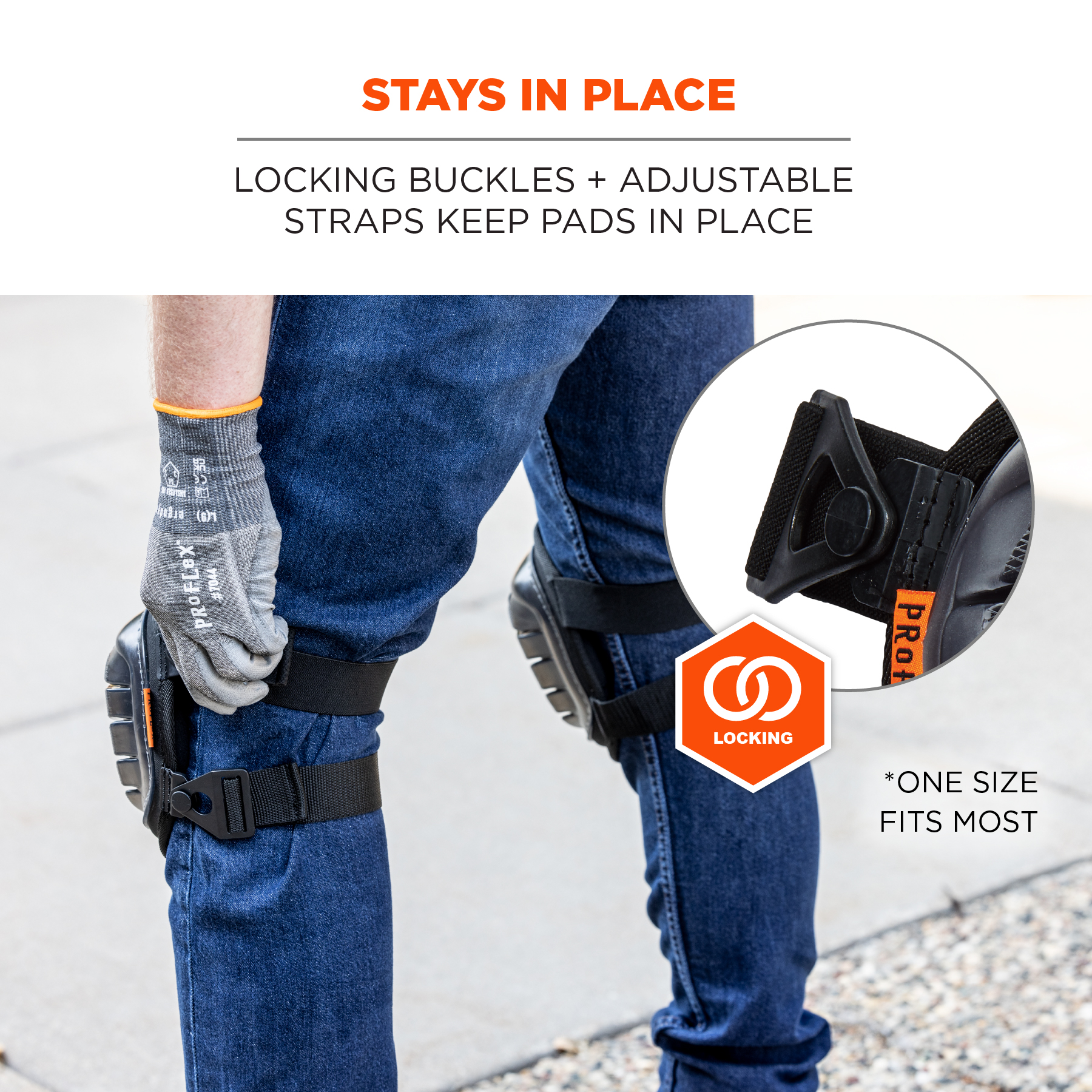 18455 Ergodyne Black Gel Knee Pad