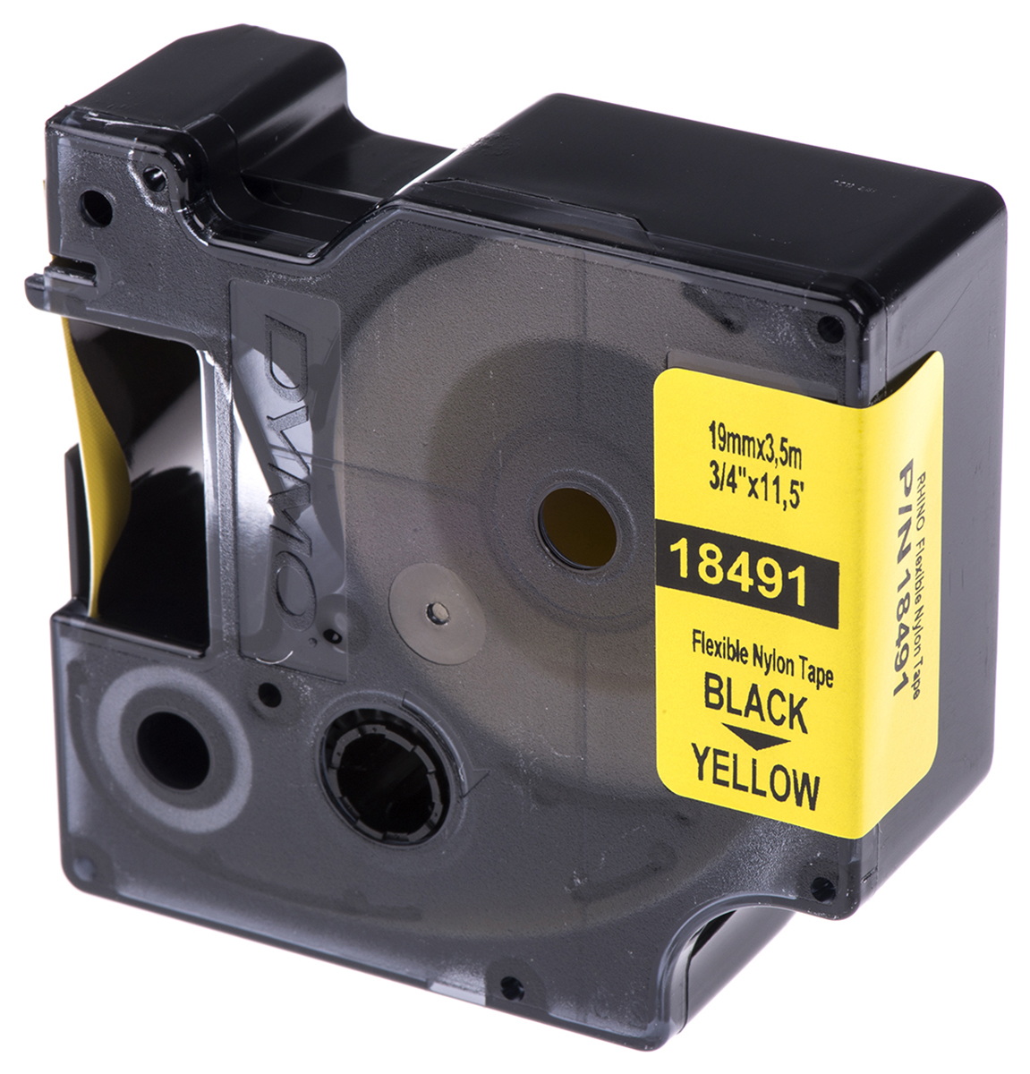 Dymo Black on Yellow Label Printer Tape, 3.5 m Length, 19 mm Width