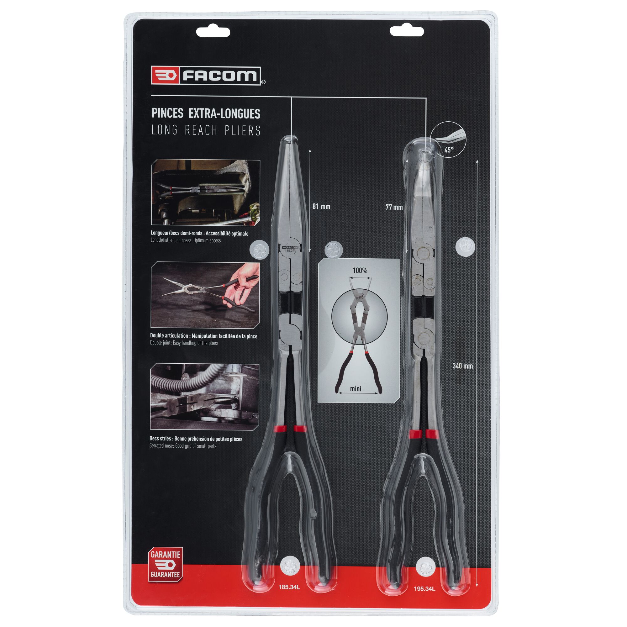Facom 185.2LPB 2-Piece Plier Set