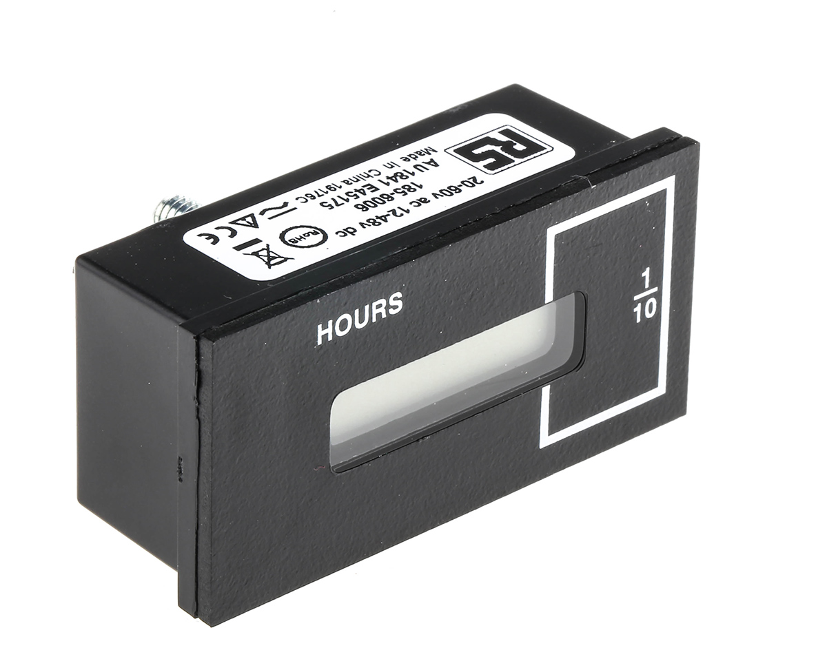 185-6006 Curtis 700 Hour Meter, 6 Digit LCD 60V ac