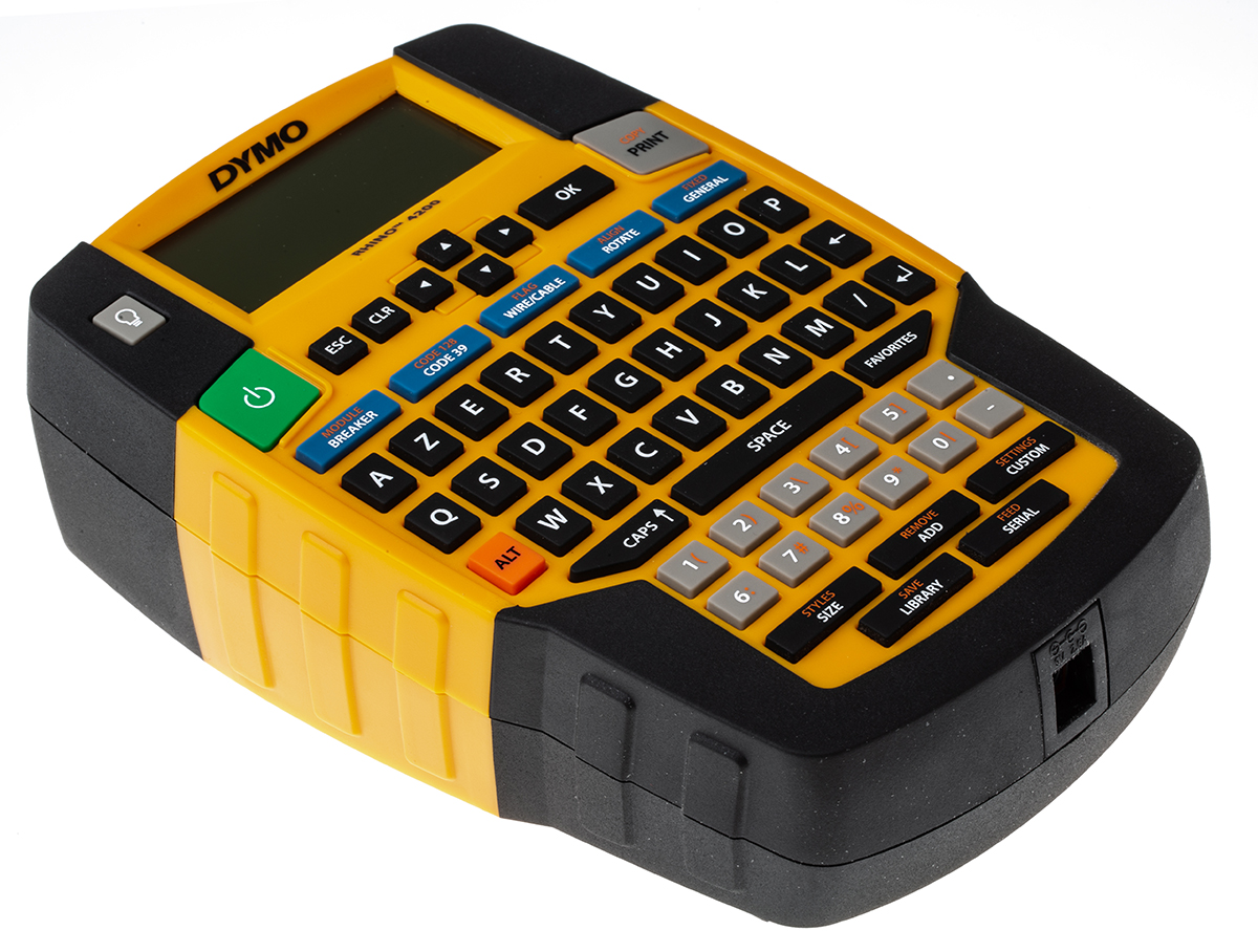 1852997 Dymo Rhino 4200 Handheld Label Printer, 19 mm Max Label Width, Type C - EU