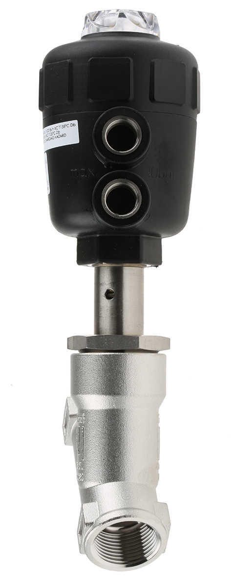 185304 Burkert Angle type Pneumatic Actuated Valve, 16 bar 3/4 in