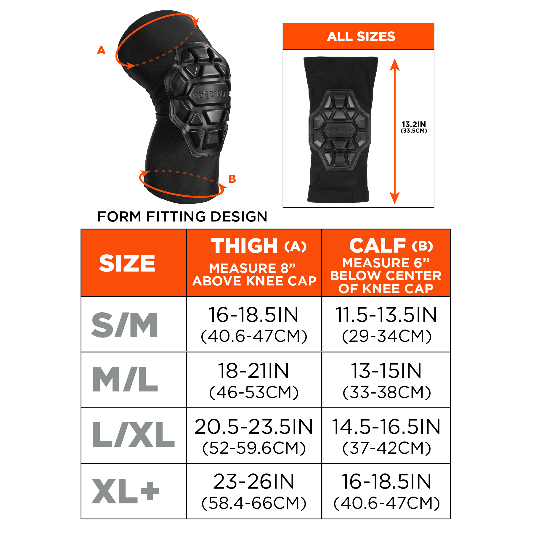 18552 Ergodyne Black Foam Knee Pad Resistant to Slip Resistant