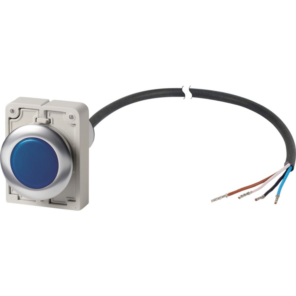 Eaton, C30, Panel Mount Blue LED Indicator, 30 mm Cutout, Round, 24V