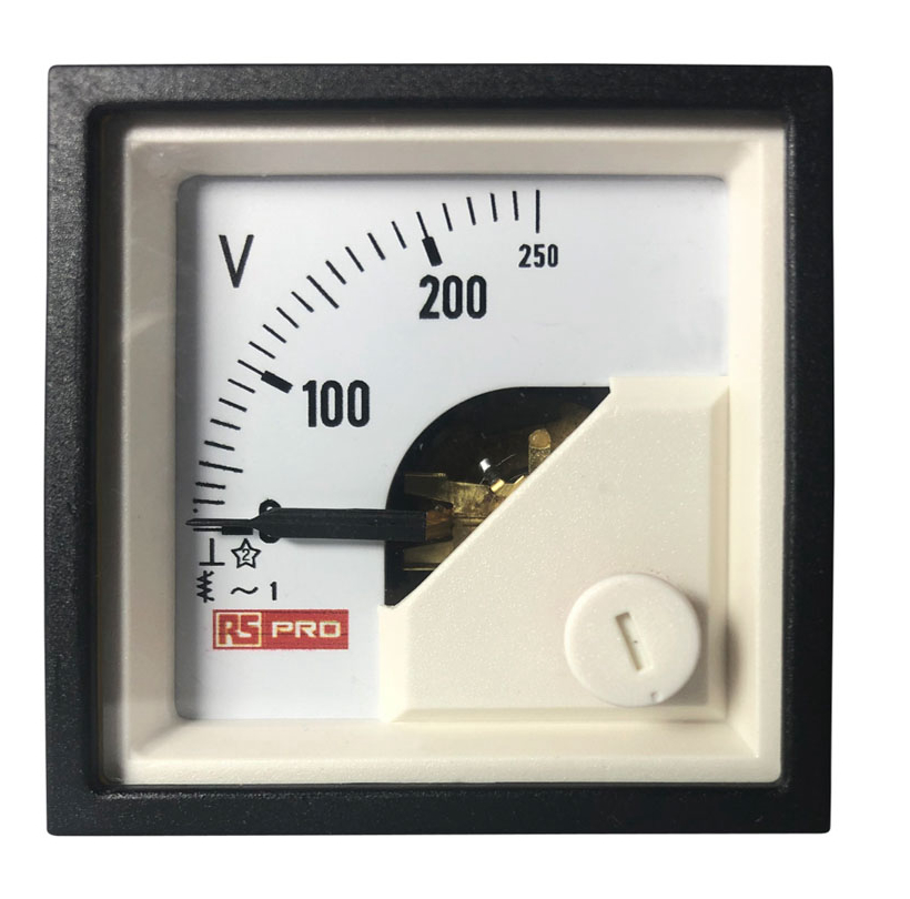 RS PRO EQ44 Series Analogue Voltmeter AC, 45 mm, 45 mm