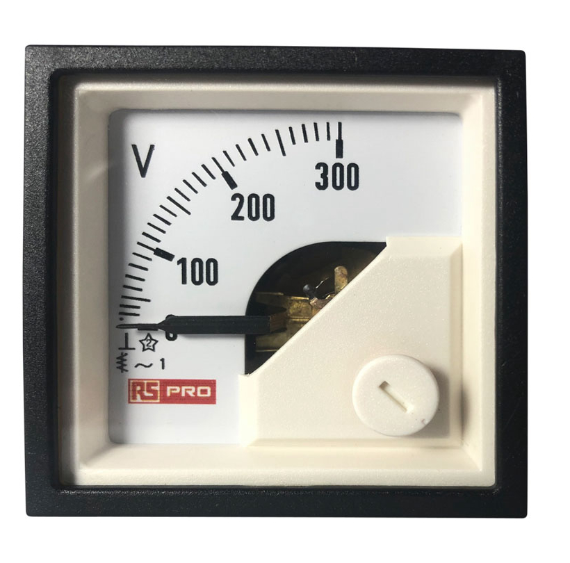 RS PRO Analogue Voltmeter AC, 45 mm, 45 mm