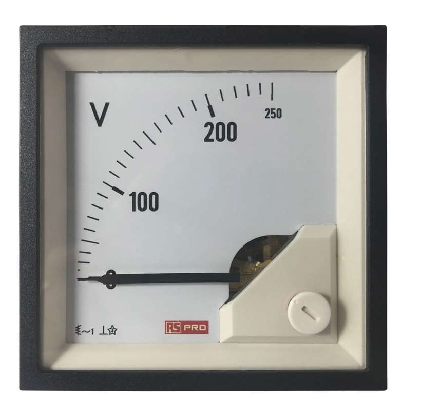 RS PRO Analogue Voltmeter AC, 68 mm, 68 mm