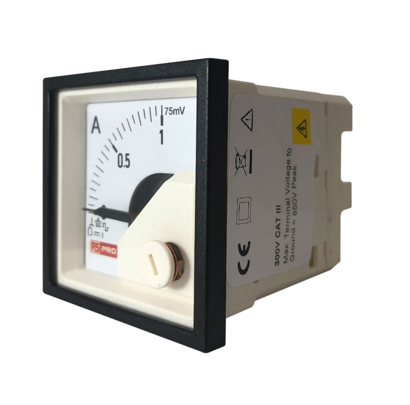 186-2477 RS PRO Analogue Voltmeter DC, 45 mm, 45 mm