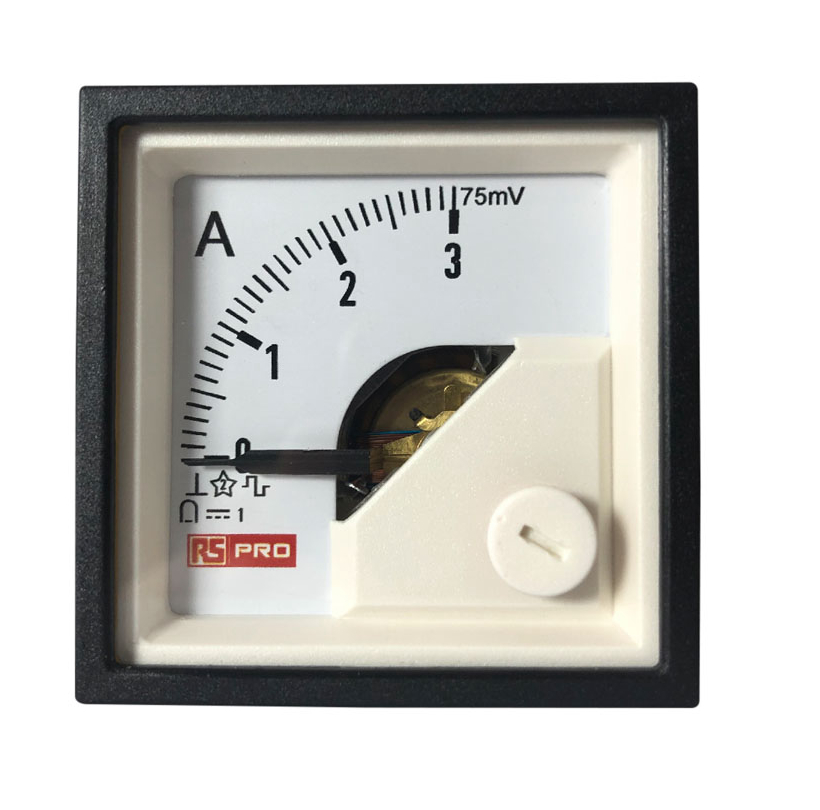 RS PRO Analogue Voltmeter DC, 45 mm, 45 mm