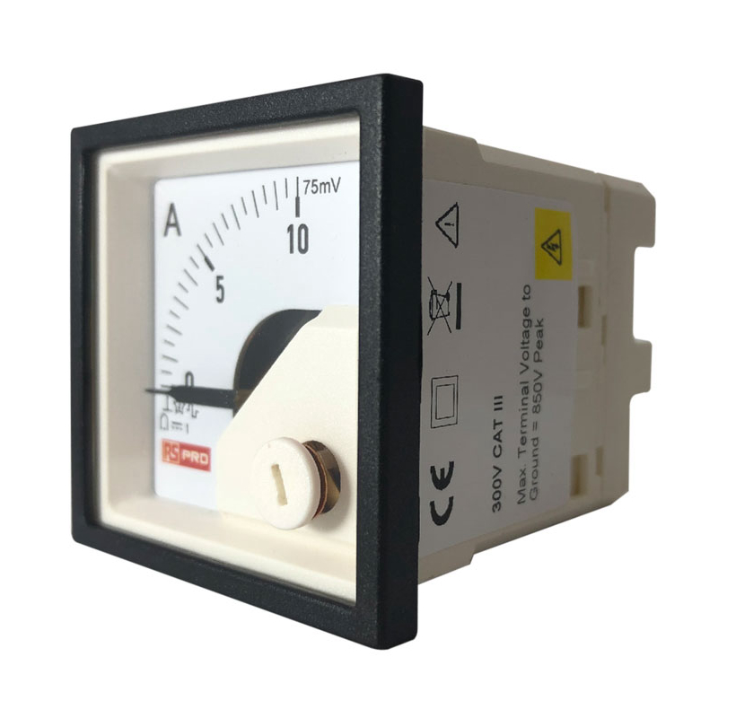 186-2479 RS PRO Analogue Voltmeter DC, 45 mm, 45 mm