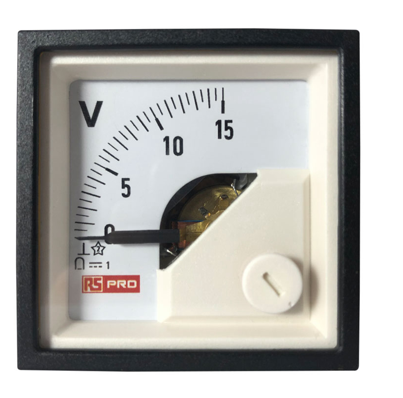 RS PRO Analogue Voltmeter DC, 45 mm, 45 mm