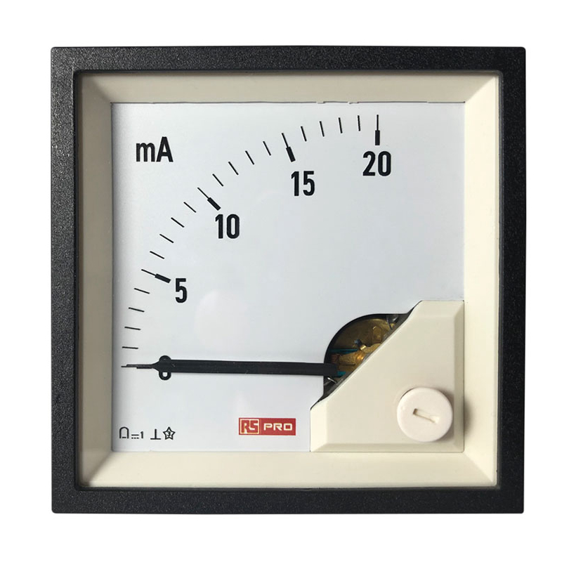 RS PRO RS PRO Analogue Panel Ammeter 100 A DC, 68 mm x 68 mm, 1 % Moving Coil