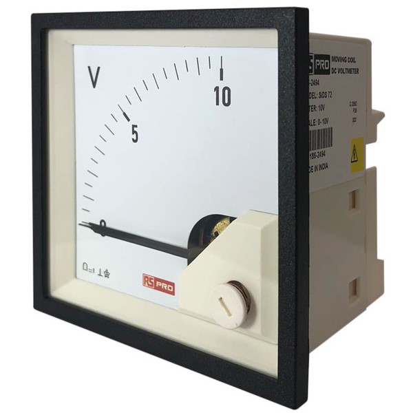 186-2494 RS PRO Analogue Voltmeter DC, 68 mm, 68 mm