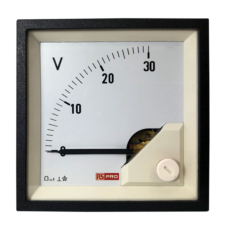 RS PRO Voltmeter 100 A DC, 68 mm x 68 mm, 1 % Moving Coil