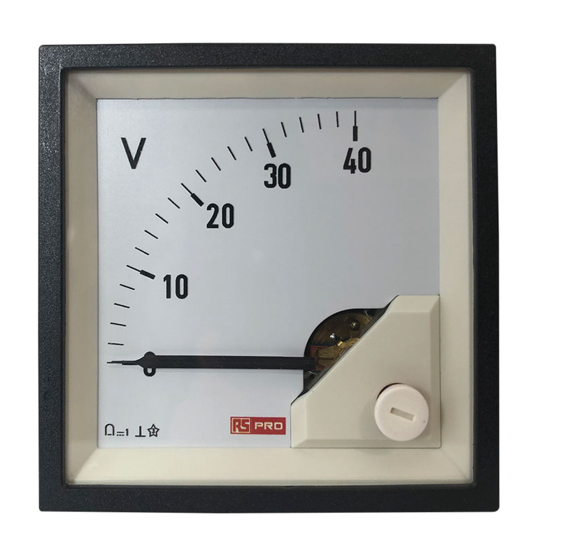 RS PRO RS PRO Analogue Panel Ammeter 100 A DC, 68 mm x 68 mm, 1 % Moving Coil