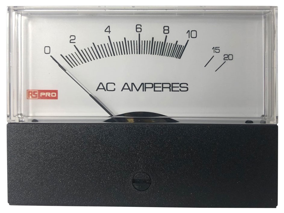RS PRO Analogue Panel Ammeter 1000 A AC, 76 mm x 74 mm, ±1.5 % High Torque Pivot and Jewel Moving Coil and Moving Iron