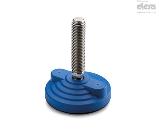 Elesa M20 100 mm Dia. Feet, Fibreglass Reinforced Polyamide Based (PA) Technopolymer, 16000 N Static Load Capacity 0 °
