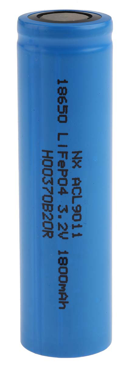 ENIX Energies ACL9011, 18650 LiFePO4, 3.2 V, Lithium Phosphate 18.2 mm Rechargeable Battery, 1.8 Ah