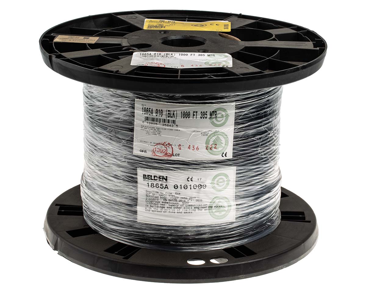 1865a-0101000 Belden 1865A Series, 304 m, RG59/U Coaxial SDI Coaxial Cable 75 Ω, Unterminated