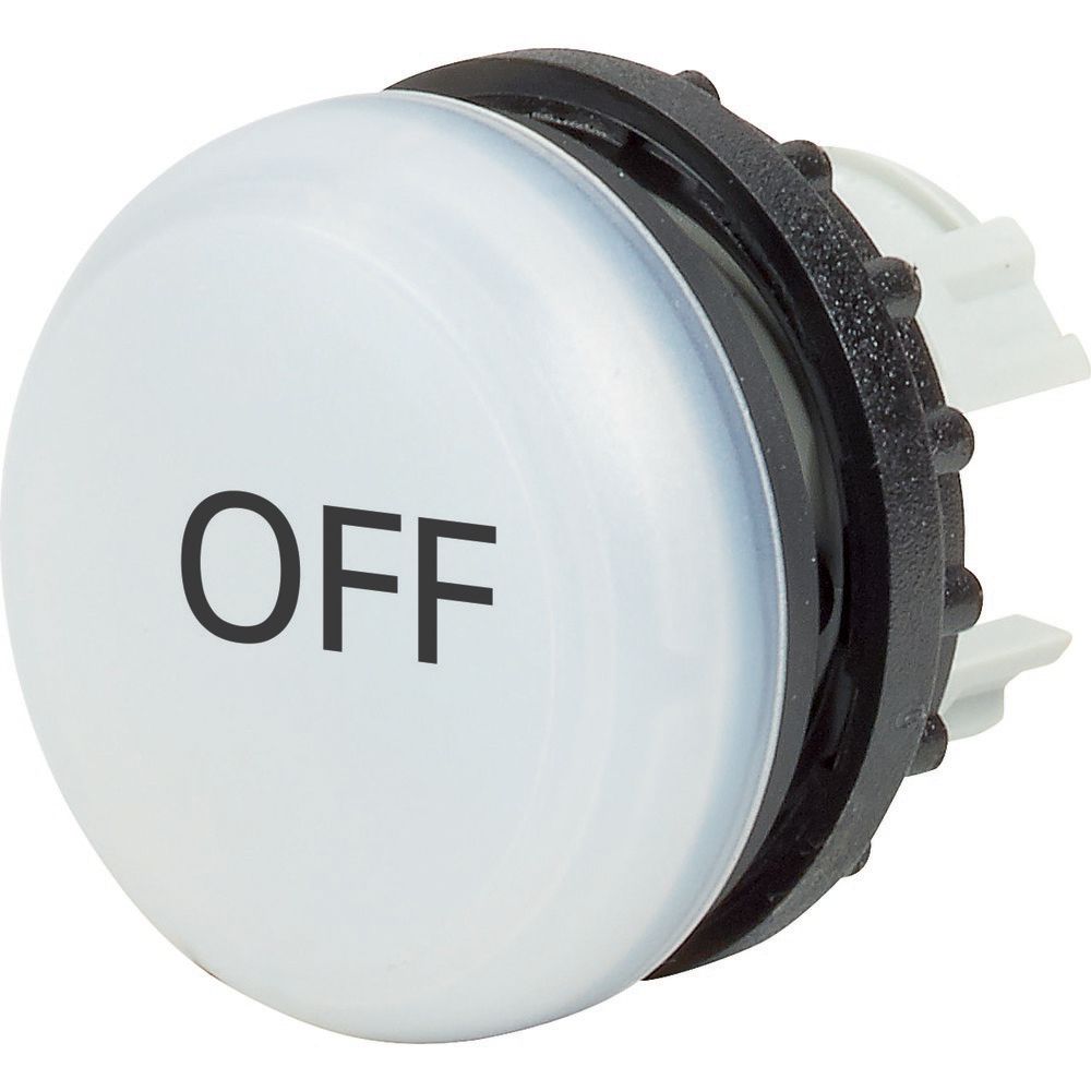 Eaton, M22, Panel Mount White LED Indicator, 22.5 mm Cutout, IP69K, IP67, Round