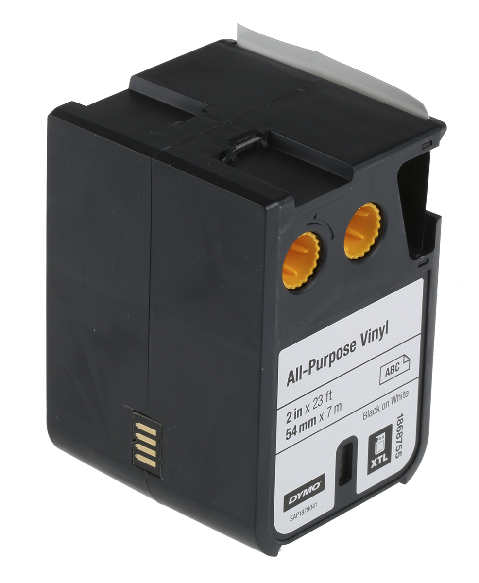 1868755 Dymo XTL Black on White Label Printer Tape, 7 m Length, 54 mm Width, 5.5 m Label Length
