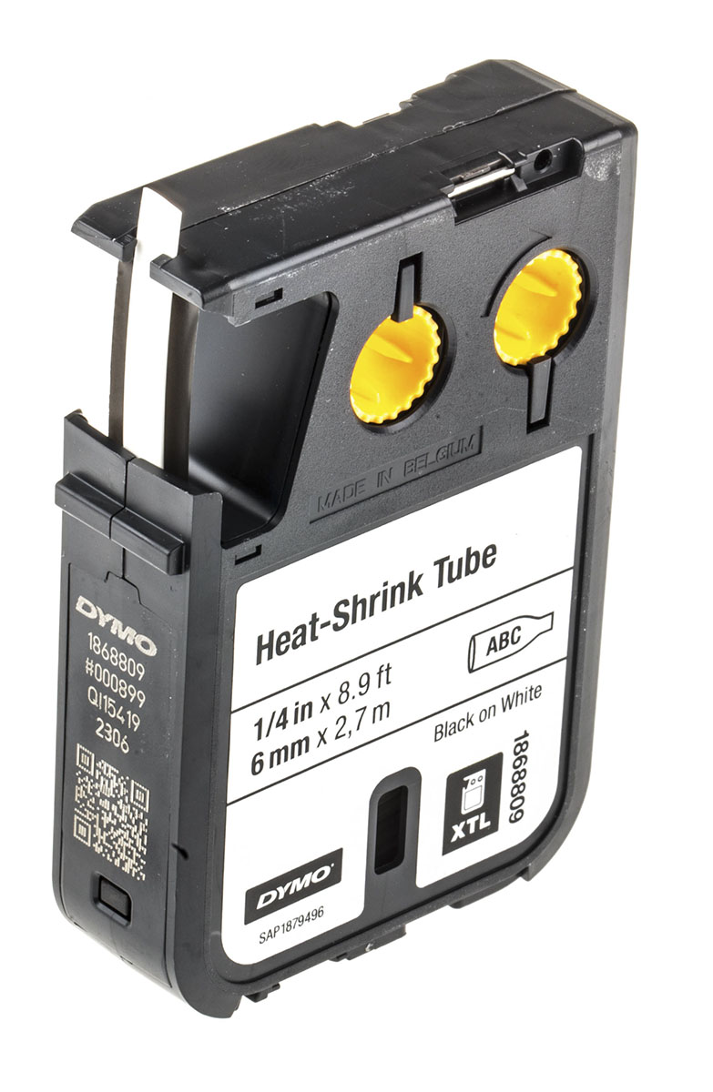Dymo XTL Black on White Label Printer Tape, 2.9 m Length, 6 mm Width, 54 mm Label Width