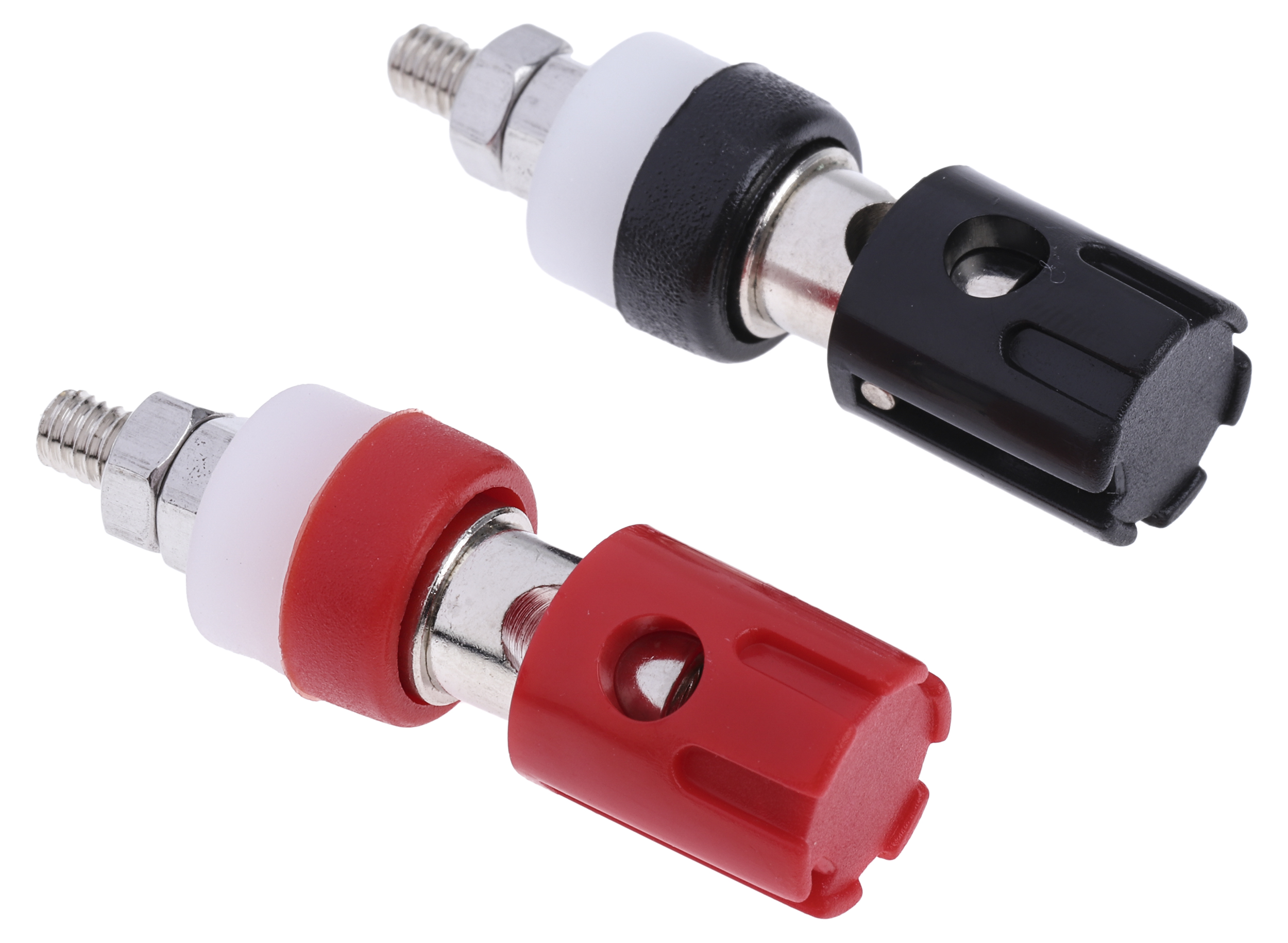 RS PRO, Red, Black 15A Binding Post and Gold Plated Plated - 7.2 mm Hole Diameter