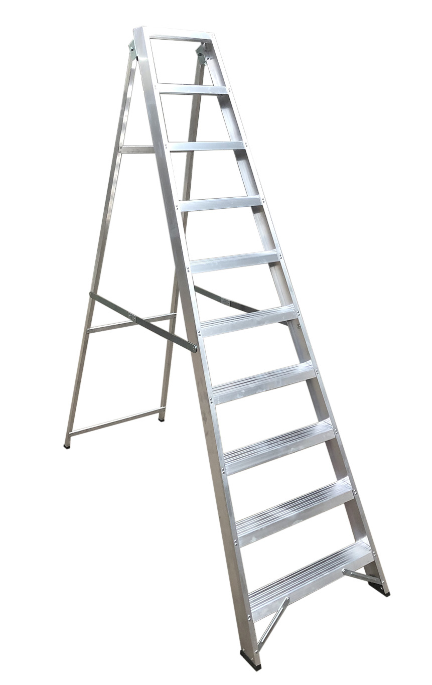 RS PRO Aluminium 10 steps Step Ladder, 2.17 m open length