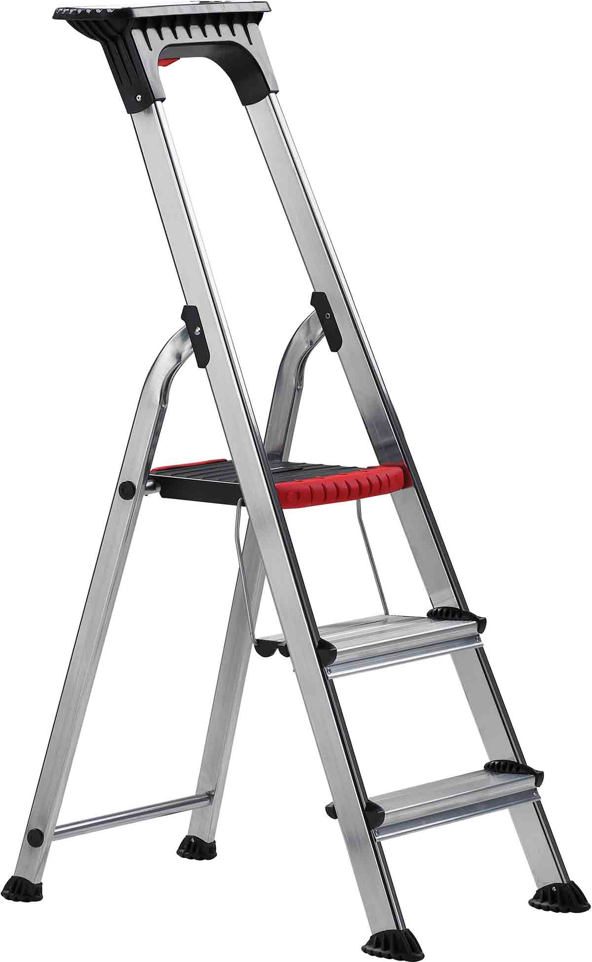 RS PRO Aluminium 3 steps Step Ladder, 0.616m platform height, 1.244 m open length