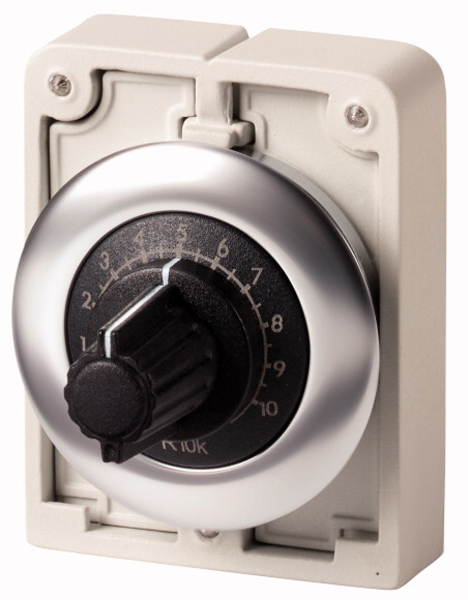 Eaton RMQ-Titan 10 kΩ Flat Front Range Push Button Potentiometer Push Button, 187035 M30C-FR10K