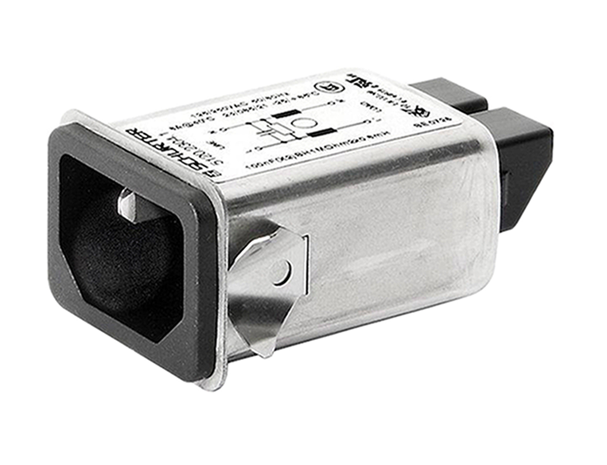 Schurter 10A, 250 V ac Male Snap-In Filtered IEC Connector 5120.2006.0 None Fuse