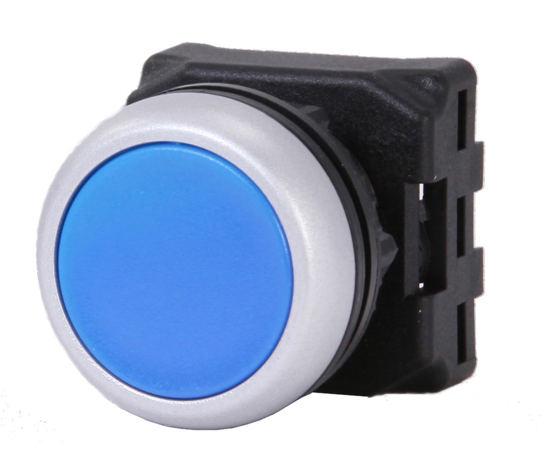 RS PRO RSEG Series Blue Spring Return Push Button Head, 22 mm Cutout, IP65