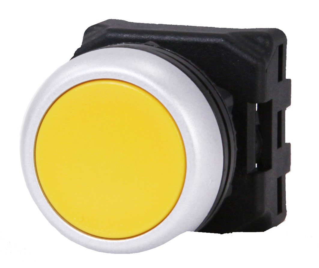 RS PRO RSEG Series Yellow Spring Return Push Button Head, 22 mm Cutout, IP65