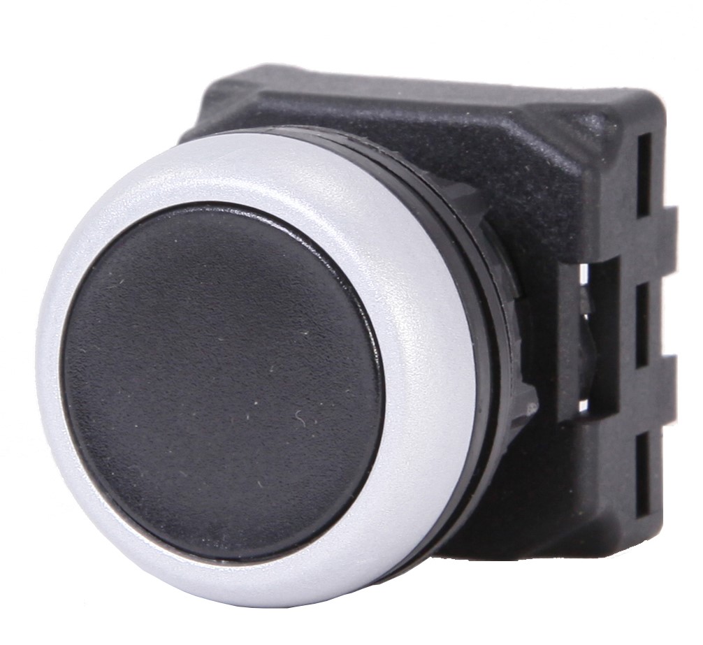 RS PRO RSEG Series Black Spring Return Push Button Head, 22 mm Cutout, IP65