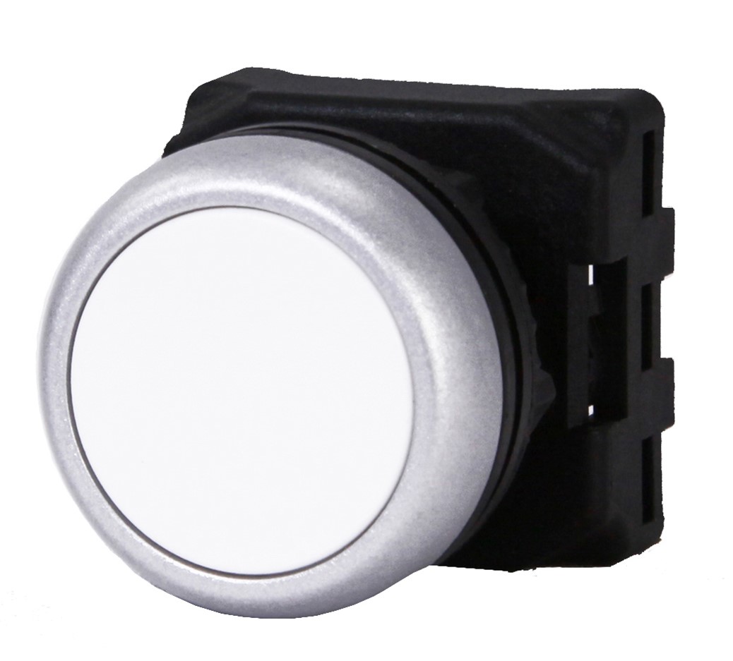 RS PRO RSEG Series White Spring Return Push Button Head, 22 mm Cutout, IP65