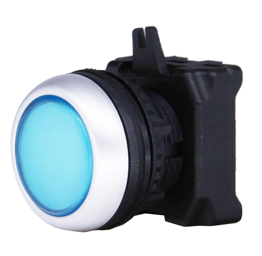 RS PRO RSEG Series Blue Spring Return Push Button Head, 22 mm Cutout, IP65